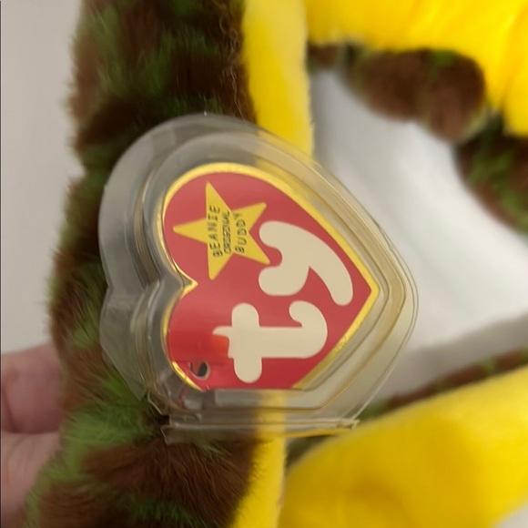 Ty Beanie Babies Green Snake Plush - Picture 3 of 4